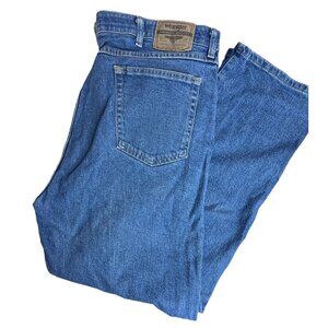 Wrangler Mens Size‎ 40x30 Regular Fit Blue Denim Jeans Durable Western READ